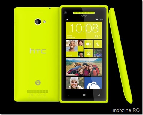 WP 8X by HTC Limelight Yellow 3views