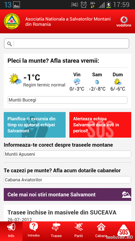 S-a lansat aplicația Salvamont pe Android