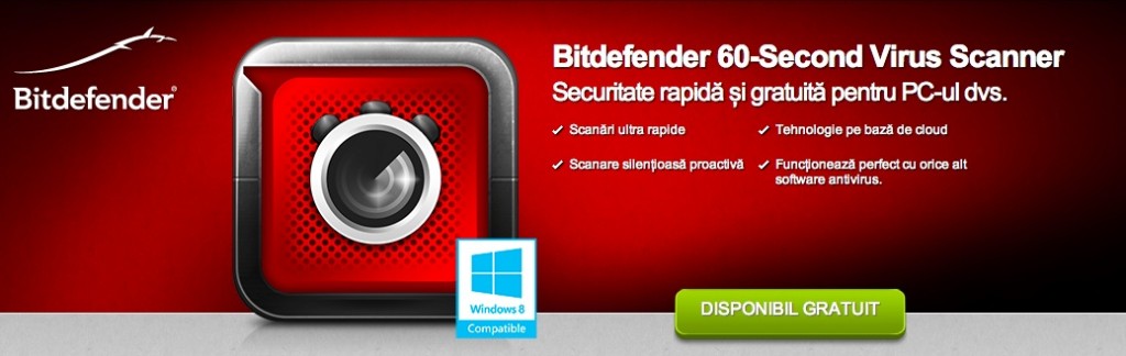 Bitdefender 60-Second Virus Scanner – scanare gratuită pentru PC