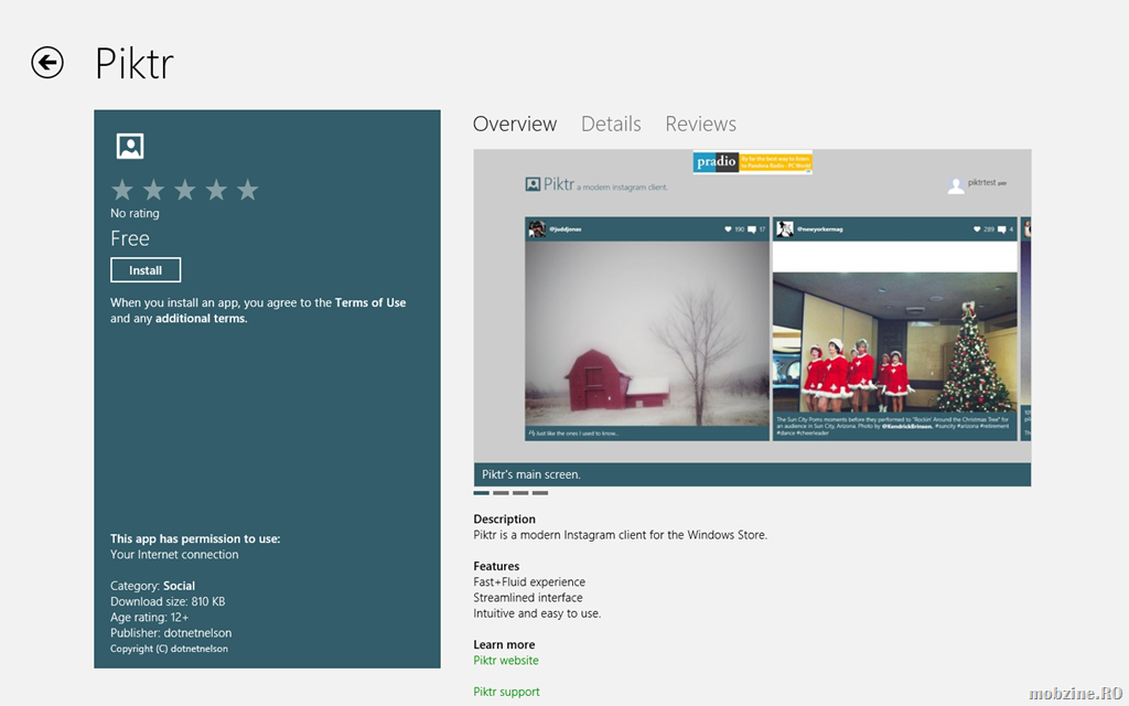 Piktr: un client Instagram pentru Windows 8 / RT