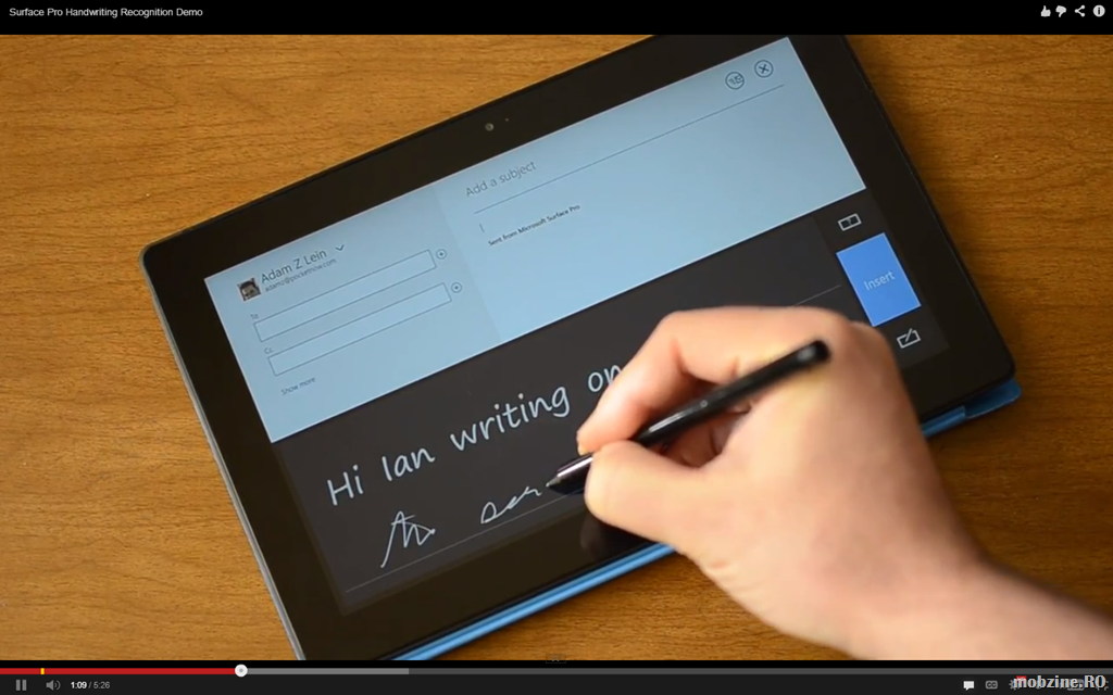 Video: cum merge recunoașterea scrisului pe Surface Pro