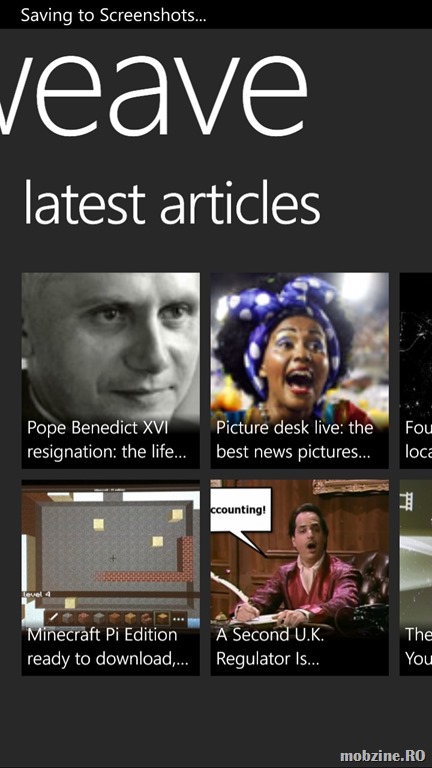 Weave News Reader pentru Windows Phone: RSS reader cu suport Google Reader