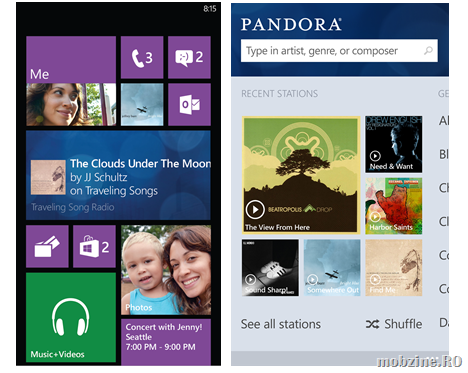 Pandora are aplicație oficială pentru Windows Phone 8