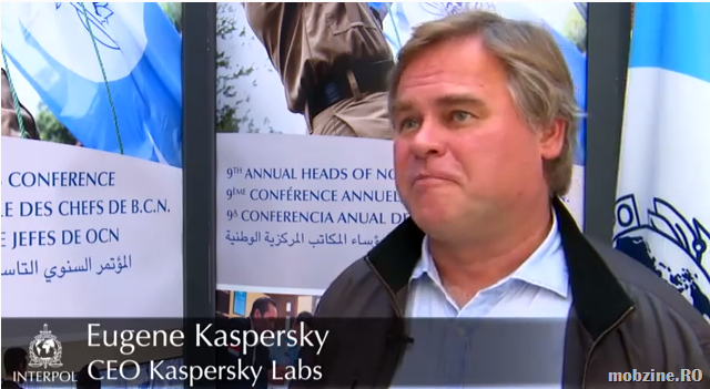 Un scurt interviu video cu Eugene Kaspersky la Interpol