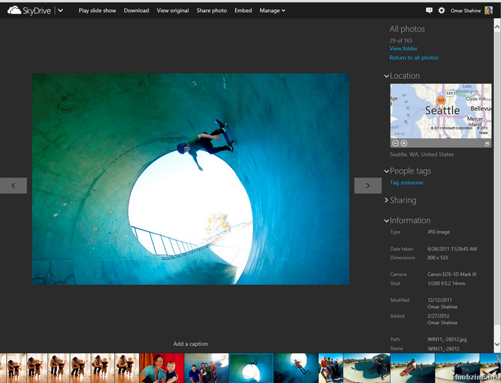SkyDrive este optimizat pentru manipularea de poze