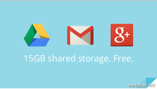 Google unifică spațiul de stocare: 15 GB pentru Drive, Gmail și Google+