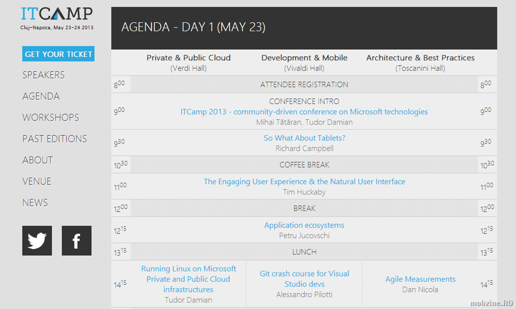 Relatez de la IT Camp 2013, cea mai importanta conferinta a dezvoltatorilor pe platforma Microsoft din Romania