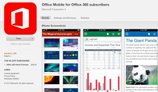 Microsoft Office for iOS