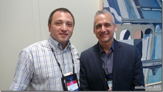 Ionut Balan (Mobzine.ro) si Augusto Valdez (Microsoft) at TechEd Europe 2013