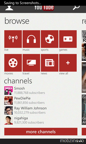 YouTube revine în Windows Phone Store. Tot incomplet