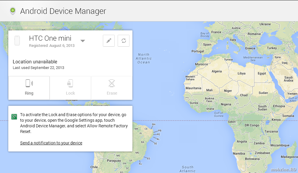 Android Device Manager: facilitatea gratuita de a localiza, bloca si sterge remote un device Android