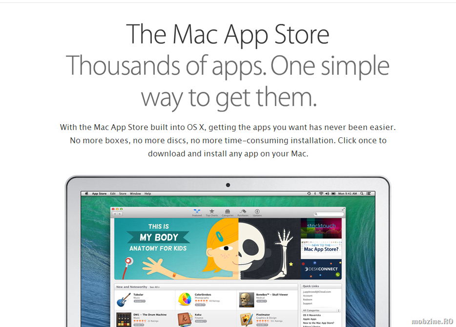 Apple ofera gratuit urmatorul Mac OS X Mavericks!