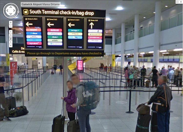 Google Street View intra in aeroporturi