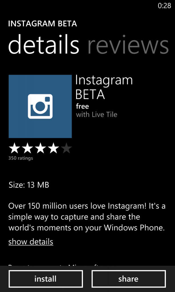 Instagram pe Windows Phone lansat oficial. In beta!