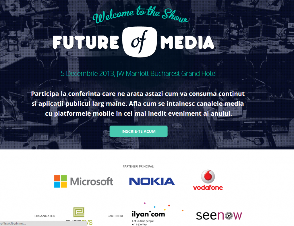 Maine sunt moderator la conferinta Future of Media