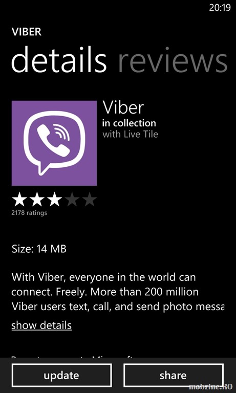 Viber for Windows Phone ajunge la versiunea 4.0