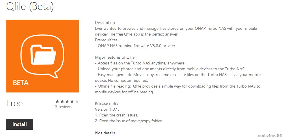 Qfile: solutie de acces remote via Windows Phone pe QNAP Turbo NAS