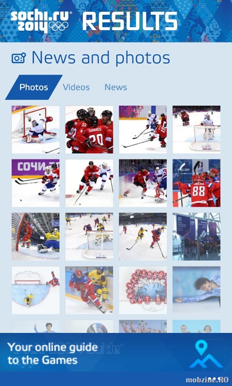 Sochi 2014 Live Results pe Windows Phone 8