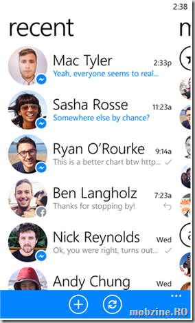 Facebook Messenger for Windows Phone 8