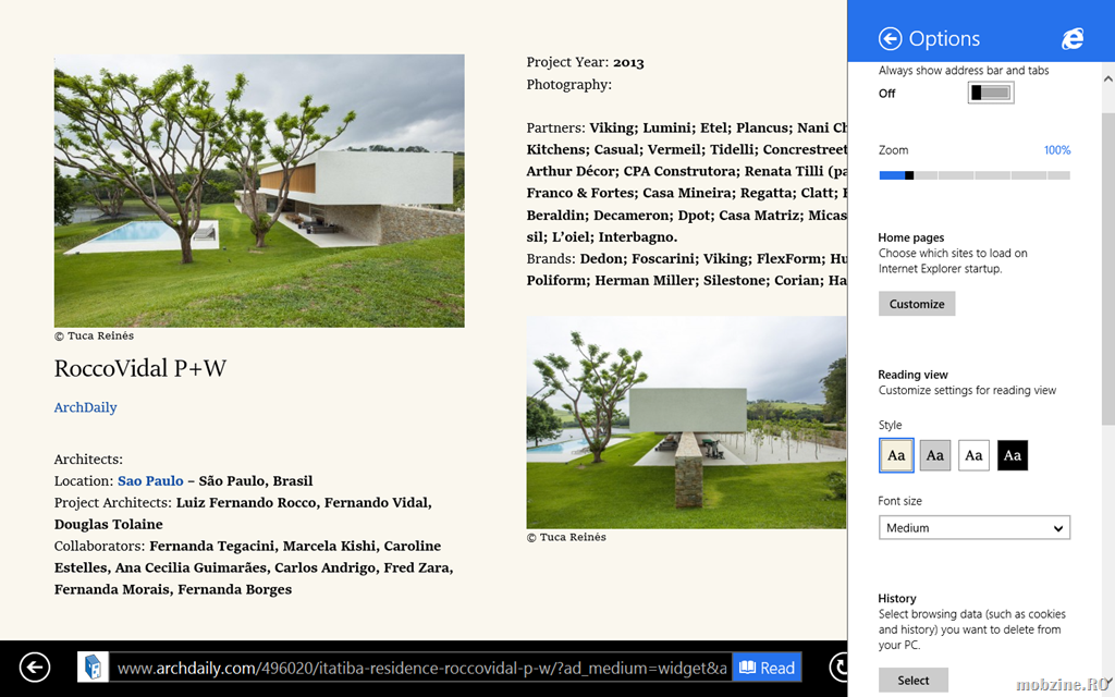 Folositi Reading Mode in IE 11 ca sa aveti o experienta de citit mai bogata