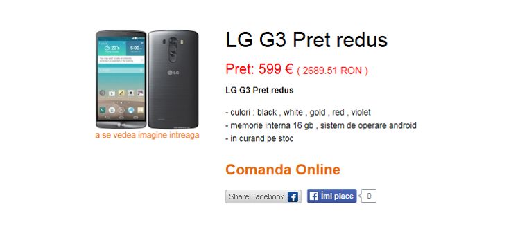 lg g3 romania