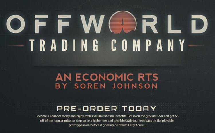 RTS economic pe Marte: Offworld Trading Company