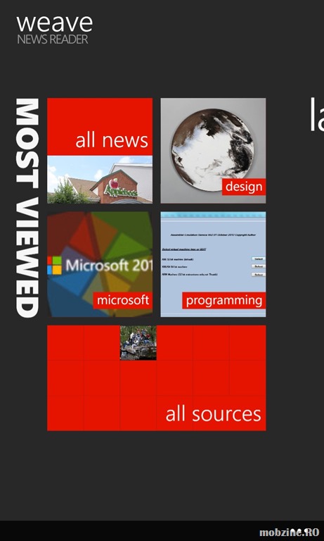 Weave News Reader revine in Windows Store