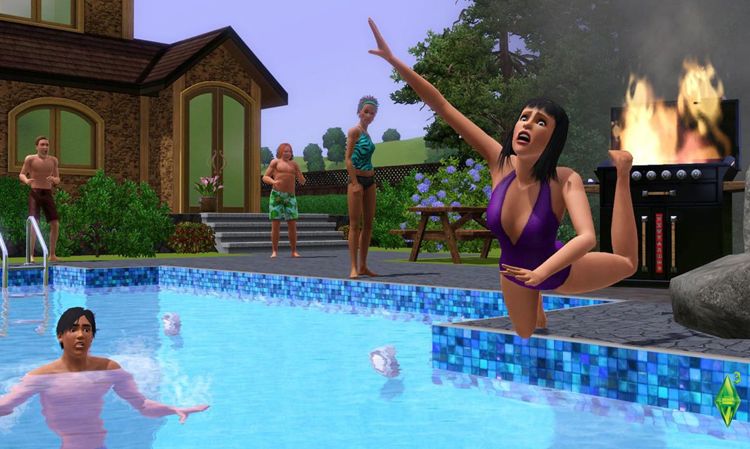 The Sims 4 nu are piscine
