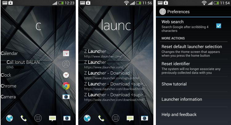 z launcher screens 2