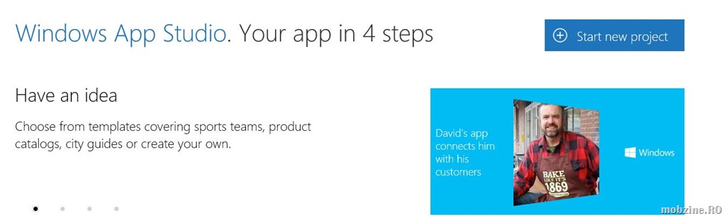 Tutorial: aplicatiile Windows Phone de la AppStudio la Visual Studio