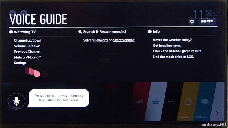 Video: cum functioneaza comanda vocala in romana pe smart tv-ul LG 47LB731V cu webOS