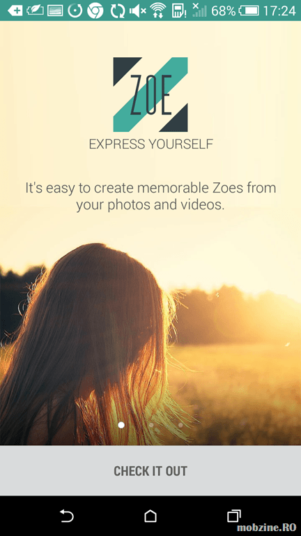 Aplicatia de editare video Zoe (Beta) e disponibilă în Google Play Store și pentru aparate non HTC