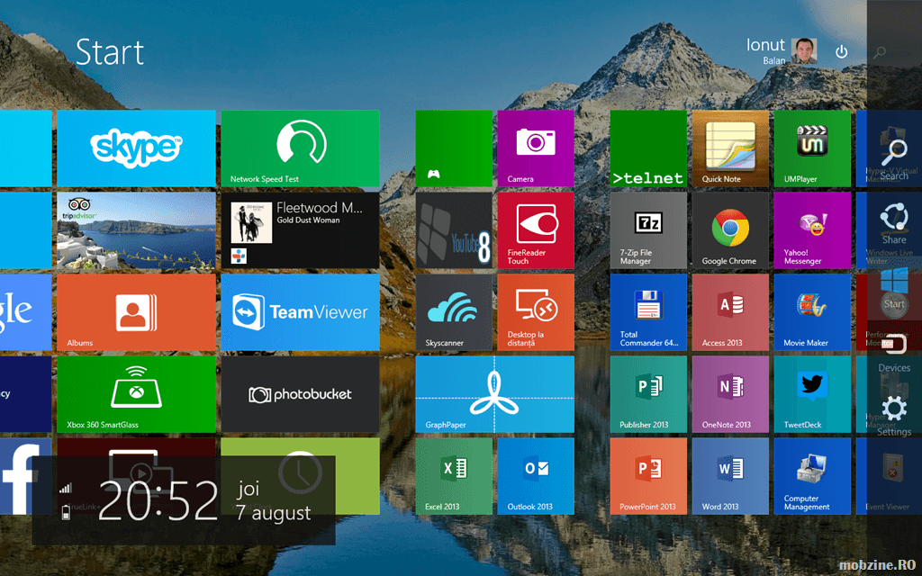Windows 9 nu va mai avea bara charms dar va avea ecrane virtuale. Schimbarea se schimba, din nou!