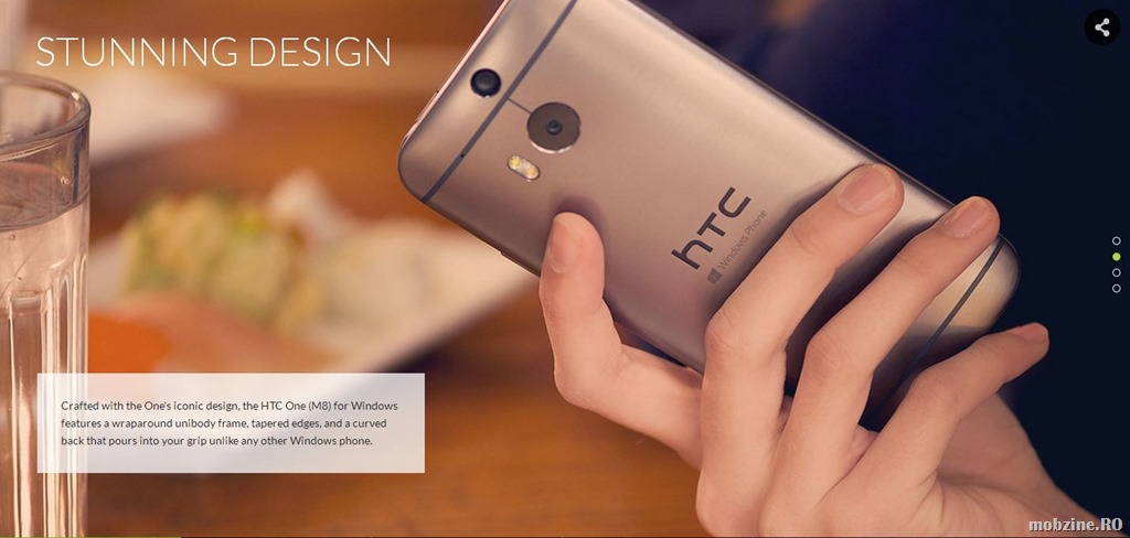HTC a lansat cel mai frumos Windows Phone al momentului: One M8 for Windows