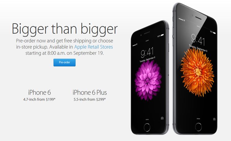 Cat costa iPhone 6 si iPhone 6 Plus fara contract