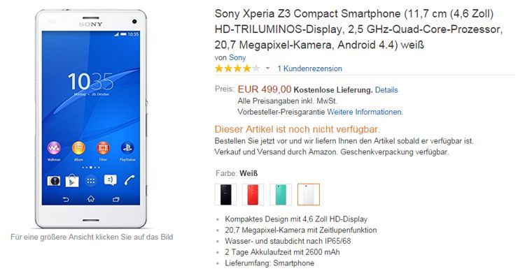 xperia z3 pret