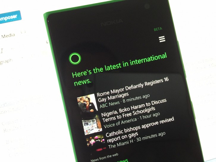 Cortana Windows Phone Lumia 735