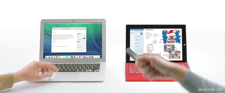 Cum incearca Microsoft sa vanda Surface Pro 3 vs MacBook Air si de ce nu ii iese
