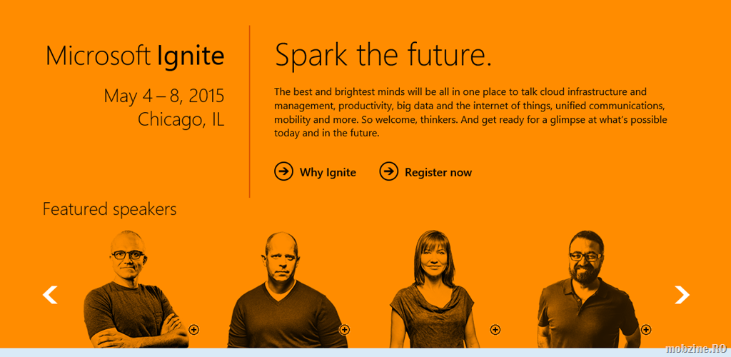 Au inceput inregistrarile pentru conferinta Microsoft Ignite, 4-8 mai, Chicago