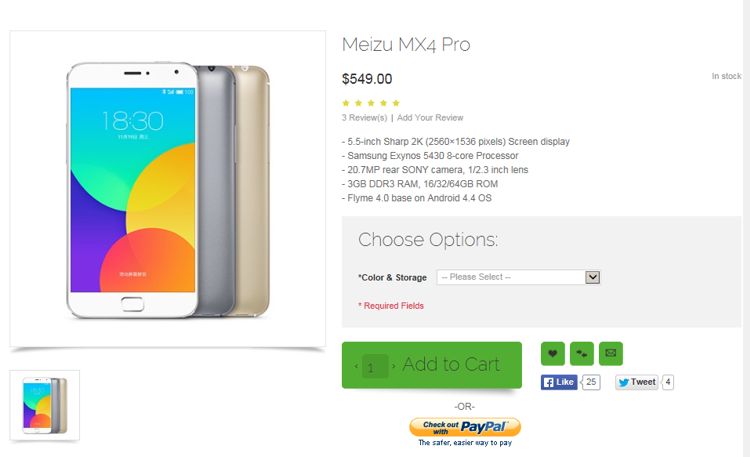 Meizu MX4 Pro vrea in afara Chinei