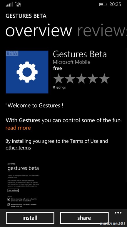 In sfarsit avem Gestures pe Windows Phone!