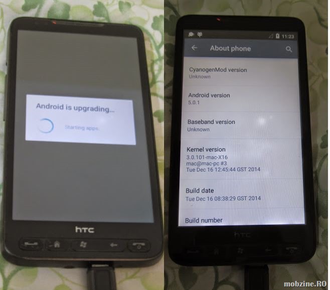 Inca o reusita in palmaresul campionului HTC HD2: Android Lollipop