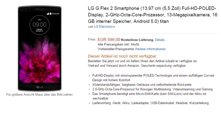 Pret atractiv pentru LG G Flex 2