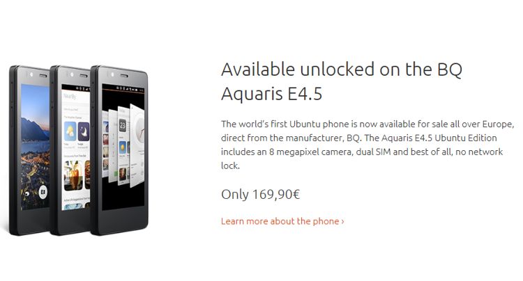 BQ Aquaris E4.5, primul smartphone cu Ubuntu OS