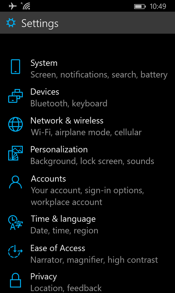 Apar noi imagini cu Windows 10 for phones