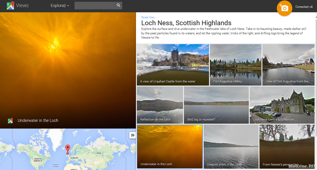 In cautarea monstrului din Loch Ness cu ajutorul Google Maps