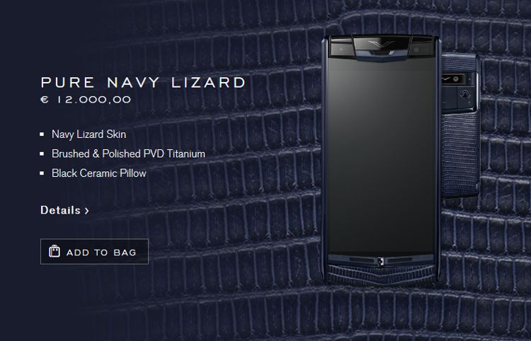 Piele de soparla, frate! Vertu Signature Touch Lizard