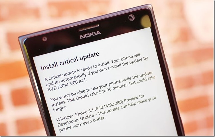 windows phone critical update