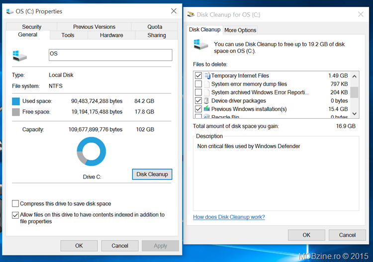 Tutorial: cum scapi de directorul Windows.old dupa upgrade-ul la Windows 10