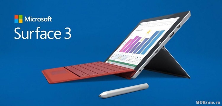 Microsoft lanseaza tablete Surface 3 cu suport 4G LTE